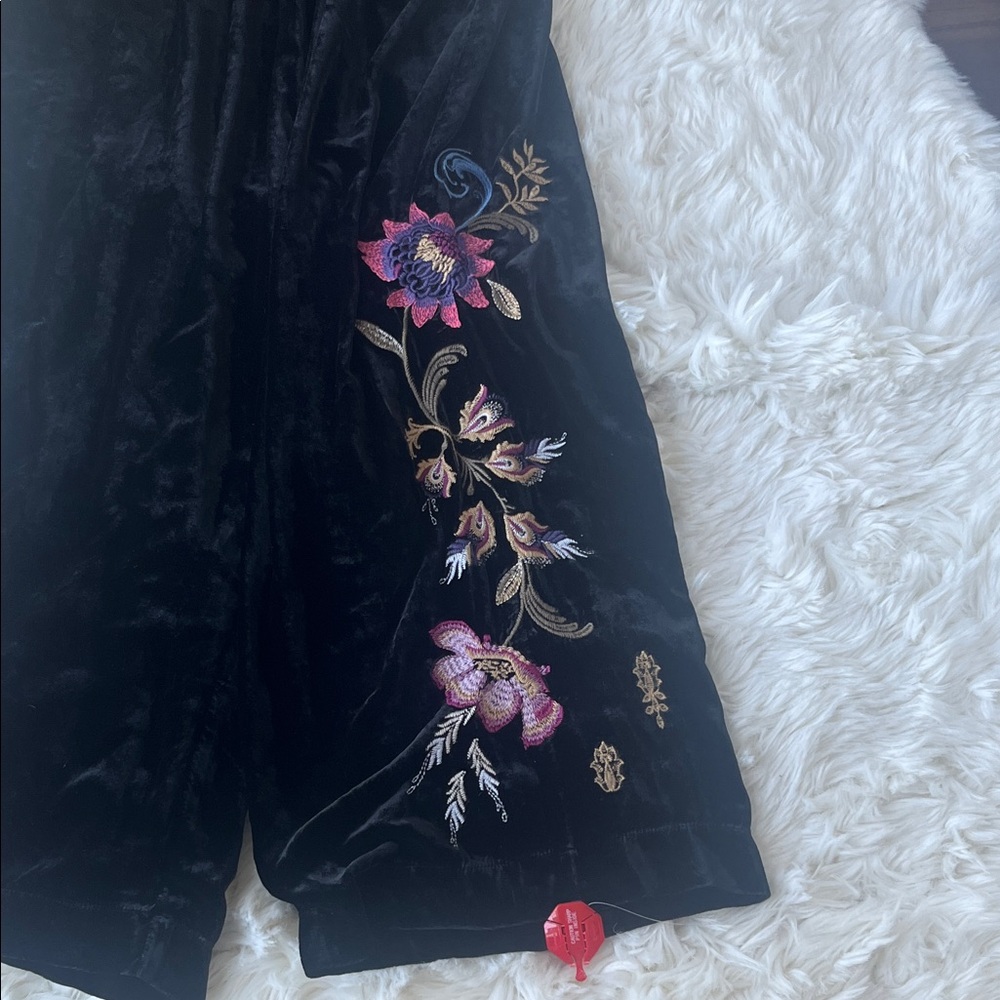 New Johnny Was Black Steffania Wide Leg Pleat Pants size S - Picture 10 of 16